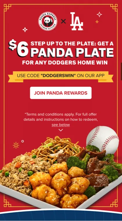 Panda Express Dodgers Promotion